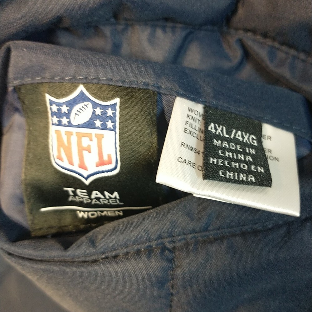 NFL Team Apparel New England Patriots Reversible Puffer Sherpa Vest Womens 4XL - Picture 11 of 13